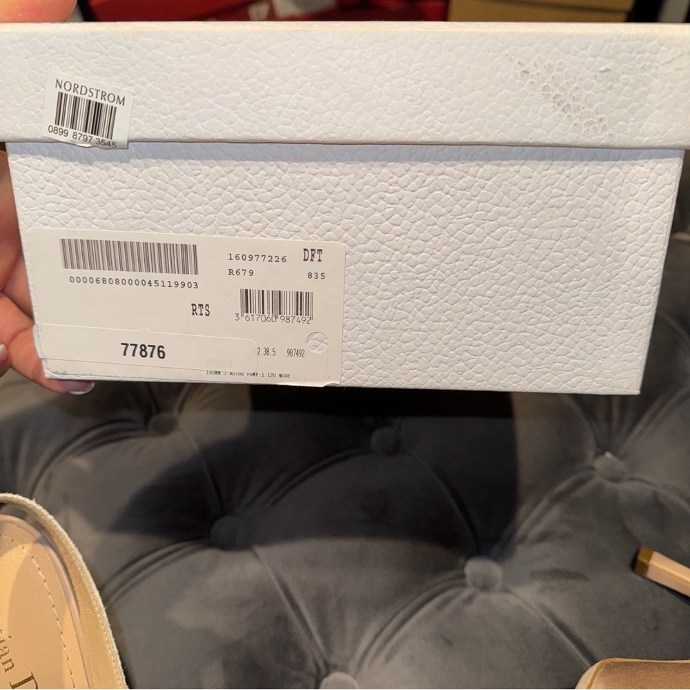 New Size 38.5 Christian Dior J'adior Satin Slingback Nude Pumps - Picture 12 of 12